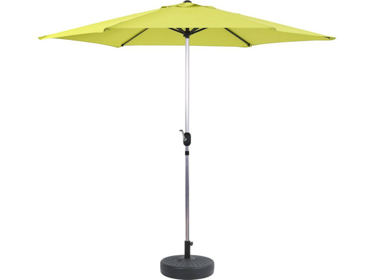 Ombrellone da giardino dritto Alu "Sol" - Rotondo - Ø 3m - Verde - con zavorra
