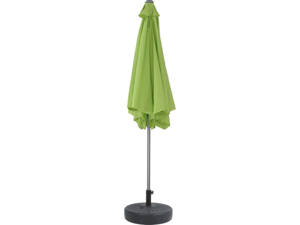 Ombrellone da giardino dritto Alu "Sol" - Rotondo - Ø 3m - Verde - con zavorra