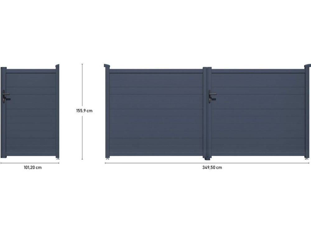 Pacchetto cancello + wicket “Marc” – Grigio