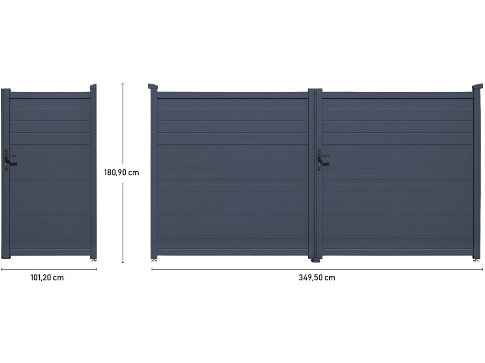 Pacchetto cancello + wicket “Marc” – Grigio