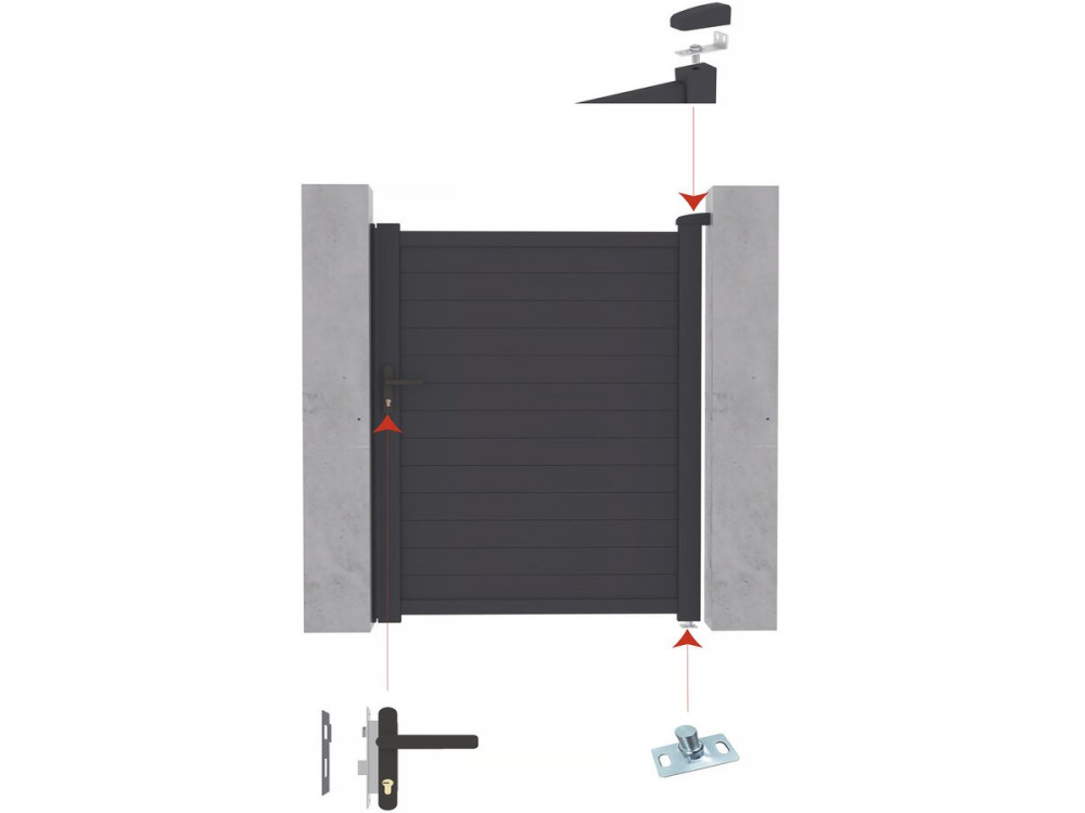 Pacchetto cancello + wicket “Marc” – Grigio
