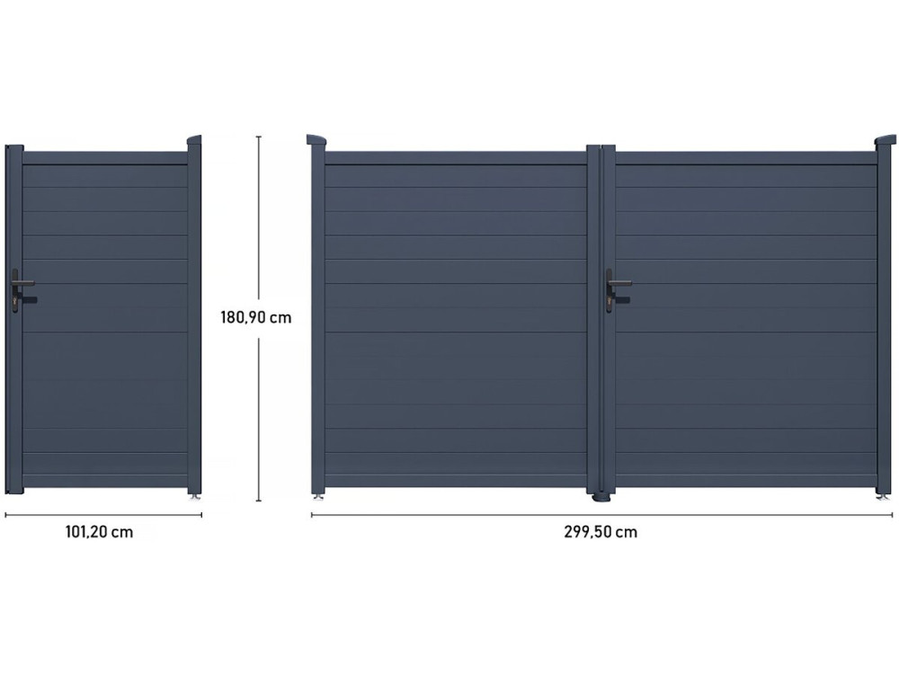 Pacchetto cancello + wicket “Marc” – Grigio