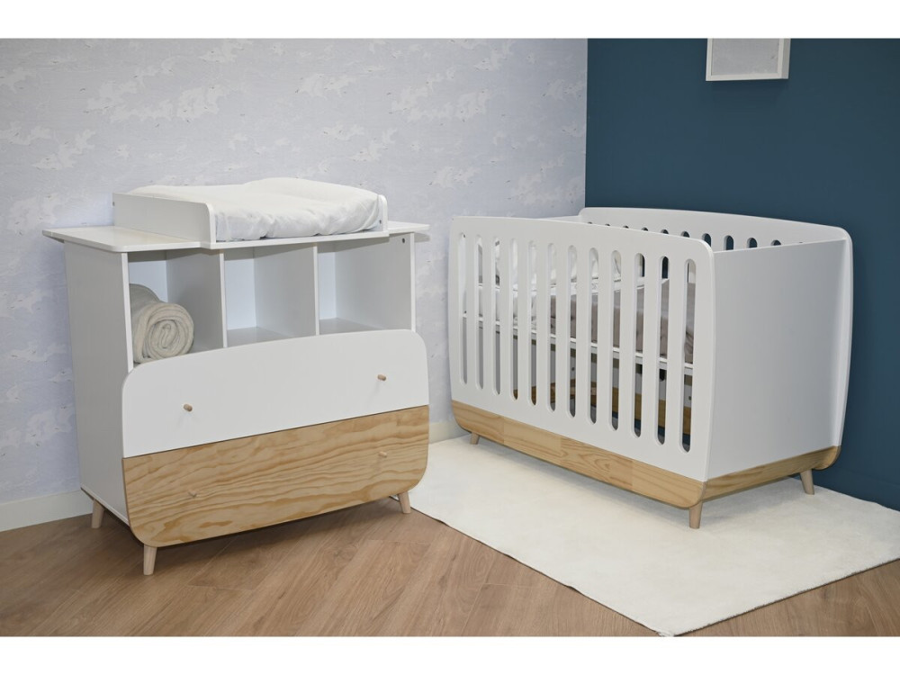 Lettino per neonati "Firmiana" - 60 x 120 cm - Bianco opaco