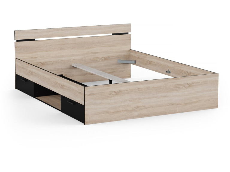 Letto matrimoniale in legno "Michigan" - 160 x 200 cm - Beige