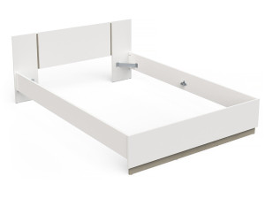 Letto matrimoniale in legno Watson - 140 x 200 cm - Bianco