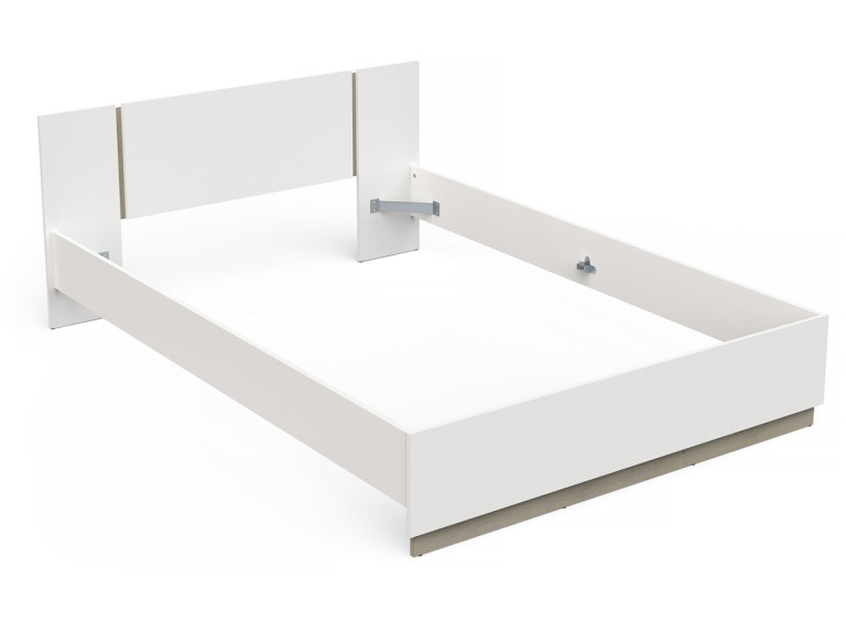 Letto matrimoniale in legno Watson - 140 x 200 cm - Bianco