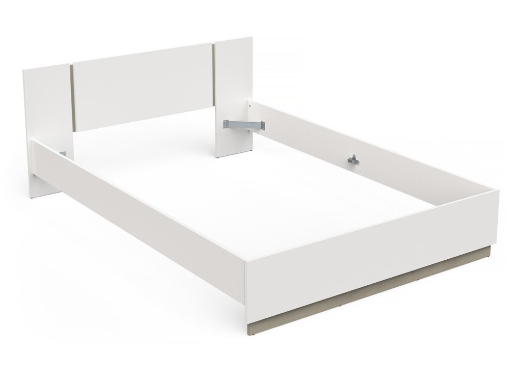 Letto matrimoniale in legno Watson - 140 x 200 cm - Bianco