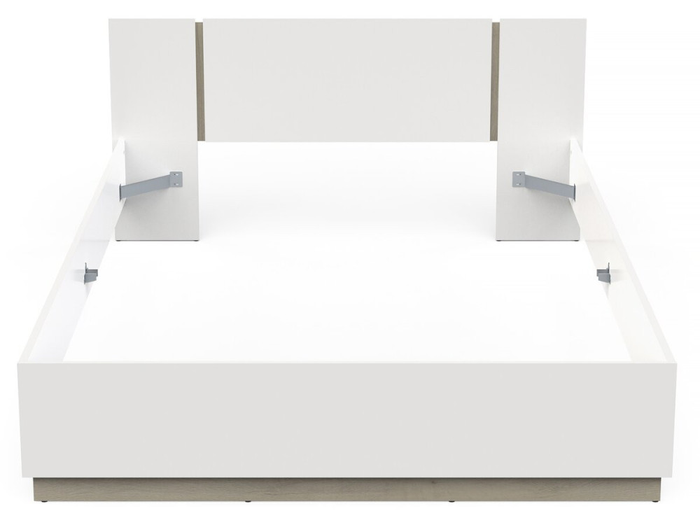Letto matrimoniale in legno Watson - 140 x 200 cm - Bianco
