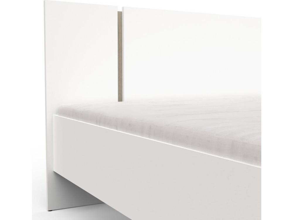 Letto matrimoniale in legno Watson - 140 x 200 cm - Bianco