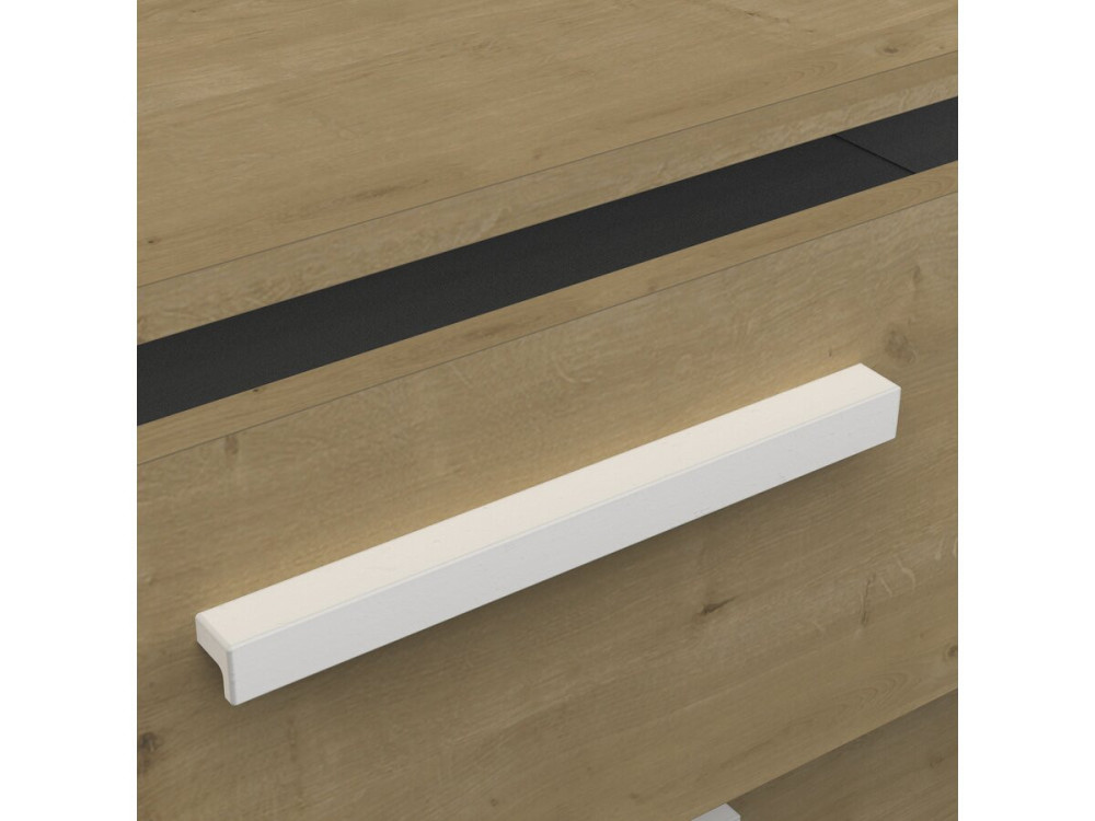 Cassettiera "CRAFT" - Legno - 3 cassetti - Marrone/Bianco