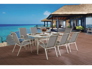 Salotto da giardino in textilene" Cordoba  XL 180" - Phoenix -Grigio 2