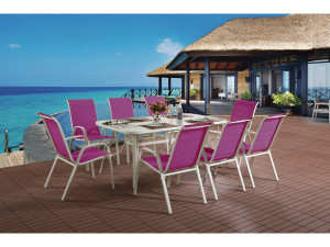Salotto da giardino in textilene "Cordoba  XL 180" - Phoenix - Fuxia 2