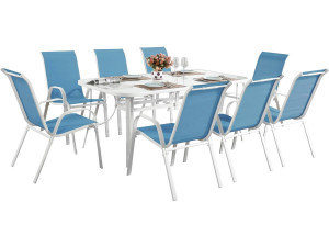 Salotto da giardino in textilene" Cordoba XL 180" - "Phoenix"- Blu