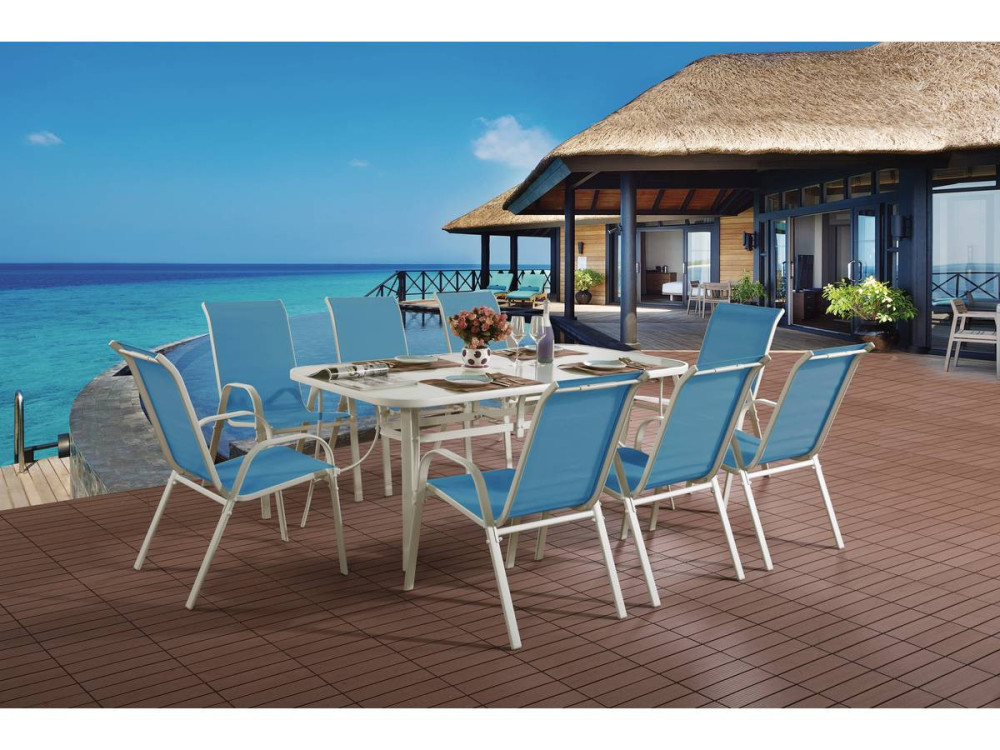 Salotto da giardino in textilene" Cordoba XL 180" - "Phoenix"- Blu