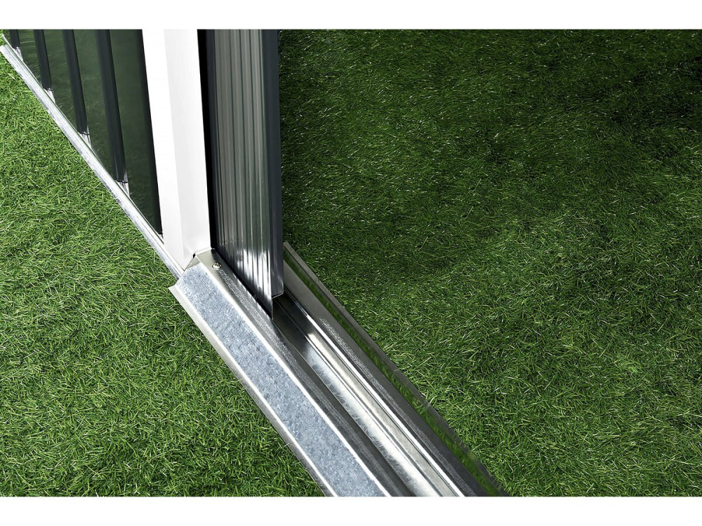 Capanno da giardino in metallo - "Rosas " - 10,85 m² con grondaia