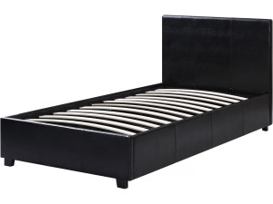 Letto con contenitore  "Carla" - 90 x 190 cm- Nero