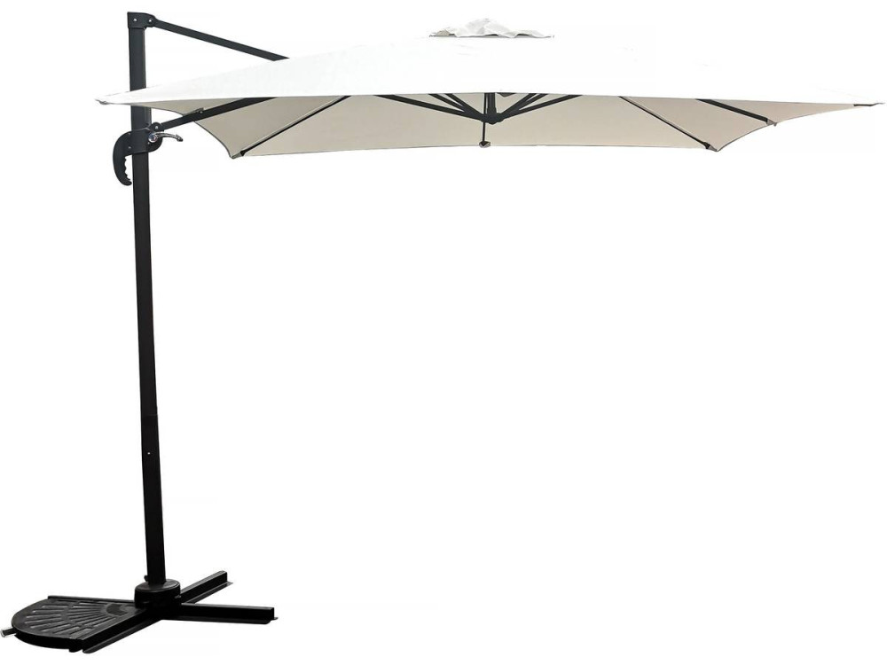 Ombrellone da giardino offset "Soleil" - Quadrato - 2,5 x 2,5 m - Ecru