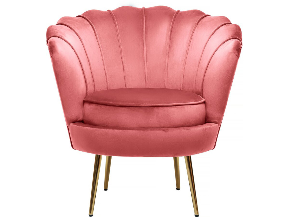 Poltrona in velluto "Floria" - 70 x 73 x 76 cm - Rosa