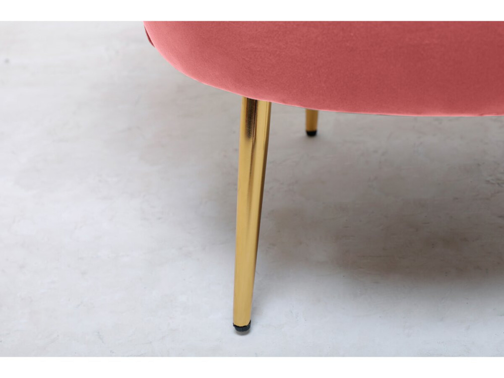 Poltrona in velluto "Floria" - 70 x 73 x 76 cm - Rosa