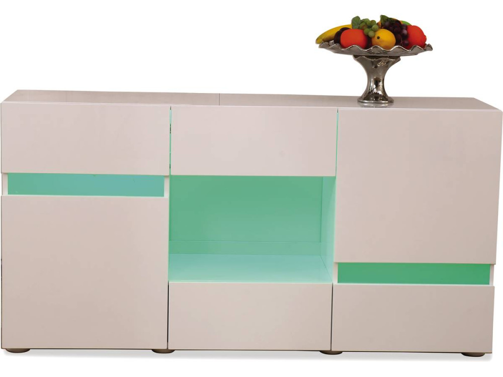 Buffet LED "Volta" - 140 x 40 x 72 cm - Bianco laccato