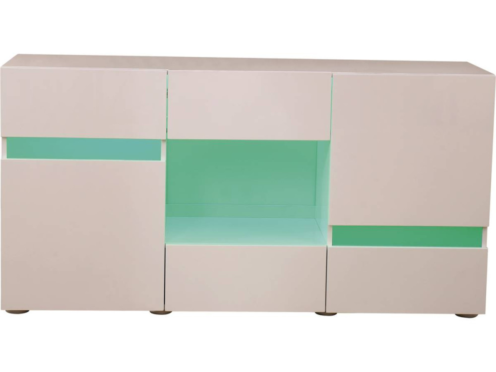 Buffet LED "Volta" - 140 x 40 x 72 cm - Bianco laccato