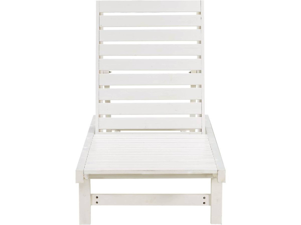 Set di 2 lettini di legno Rawai - Bianco