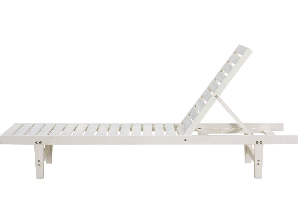Set di 2 lettini di legno Rawai - Bianco