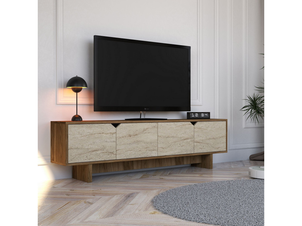Porta TV in legno "istemi" 180 x 30 x 50 cm - Noce