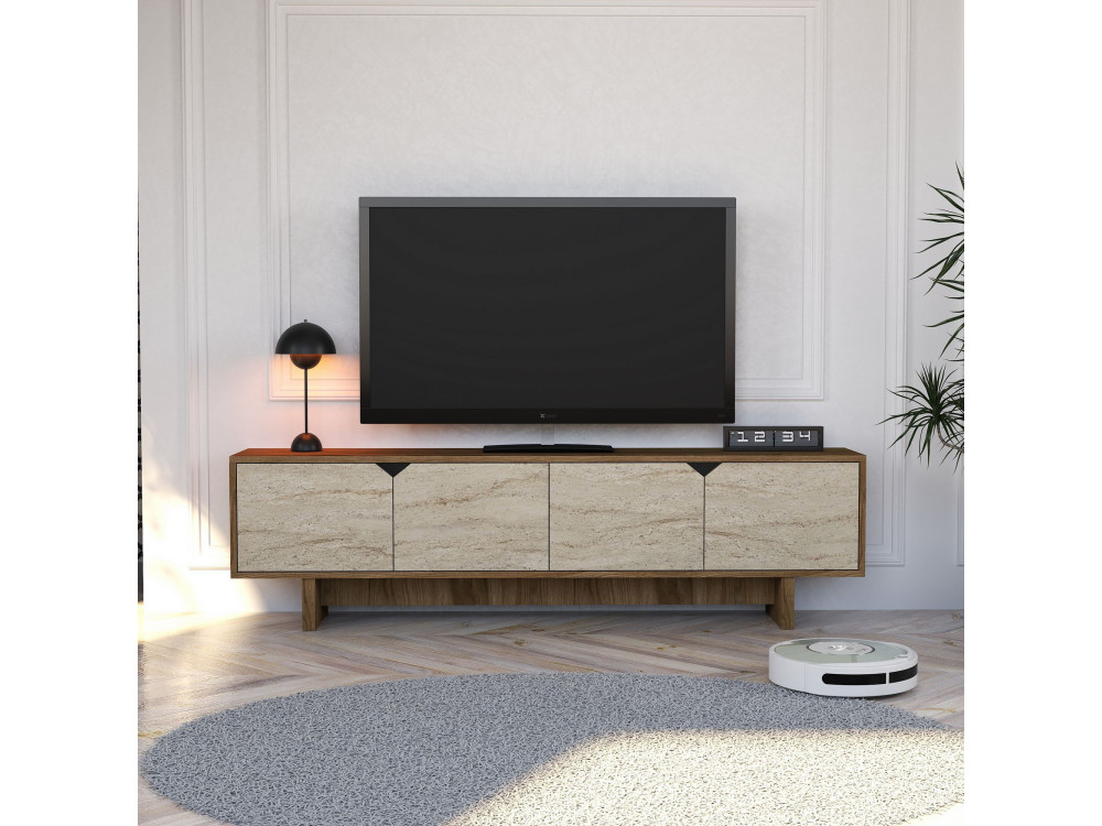 Porta TV in legno "istemi" 180 x 30 x 50 cm - Noce