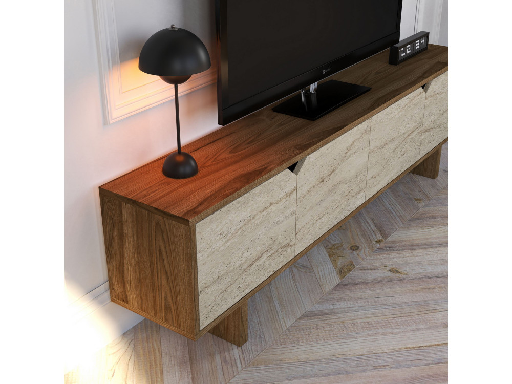 Porta TV in legno "istemi" 180 x 30 x 50 cm - Noce