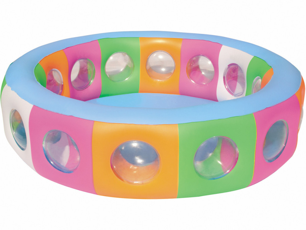 Piscina gonfiabile multicolore con finestre - Ø 196 x 53 cm