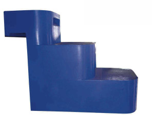 Scala "Sauve-Chien" - 3 gradini blu - 77 x 15 x 58,5 cm
