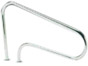 Uscite per vasca da piscina con 2 ancoraggi esterni - 125 x 80 cm - Acciaio inox - Avvitabile