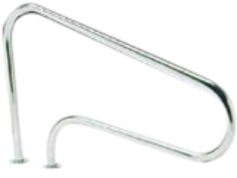 Uscite per vasca da piscina con 2 ancoraggi esterni - 125 x 80 cm - Acciaio inox - Avvitabile