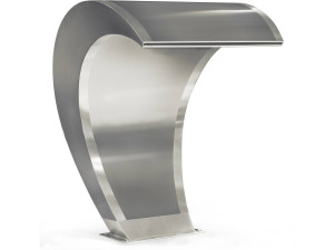 Cascata classica per piscina in acciaio inox con ancoraggio