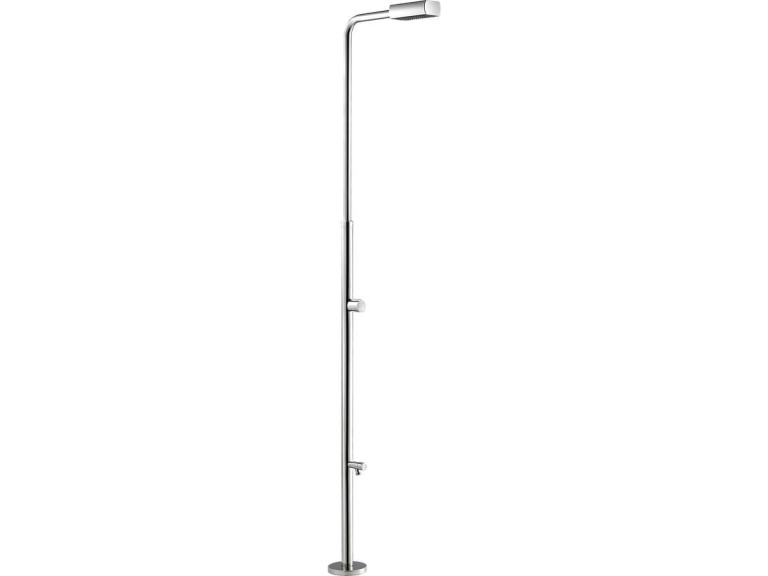 Doccia classica per piscina "Angel" con lavapiedi - H.212,8 cm - Acciaio