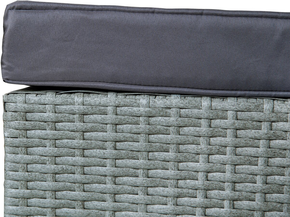 Mobile da giardino basso in resina intrecciata "Diya" 3 posti - Grigio