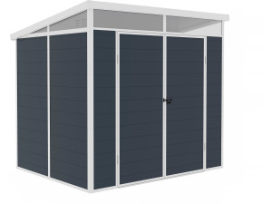 Capanno da giardino in resina “Detroit” - Grigio - 4,54 m² - 1,91 x 2,38 m