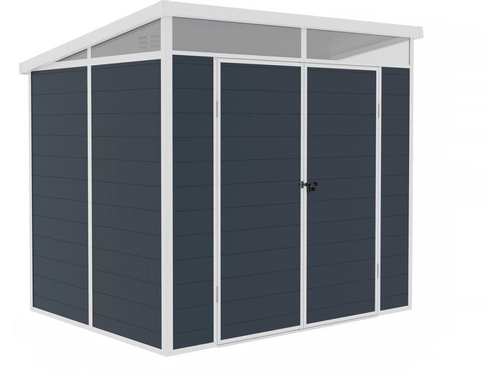 Capanno da giardino in resina “Detroit” - Grigio - 4,54 m² - 1,91 x 2,38 m