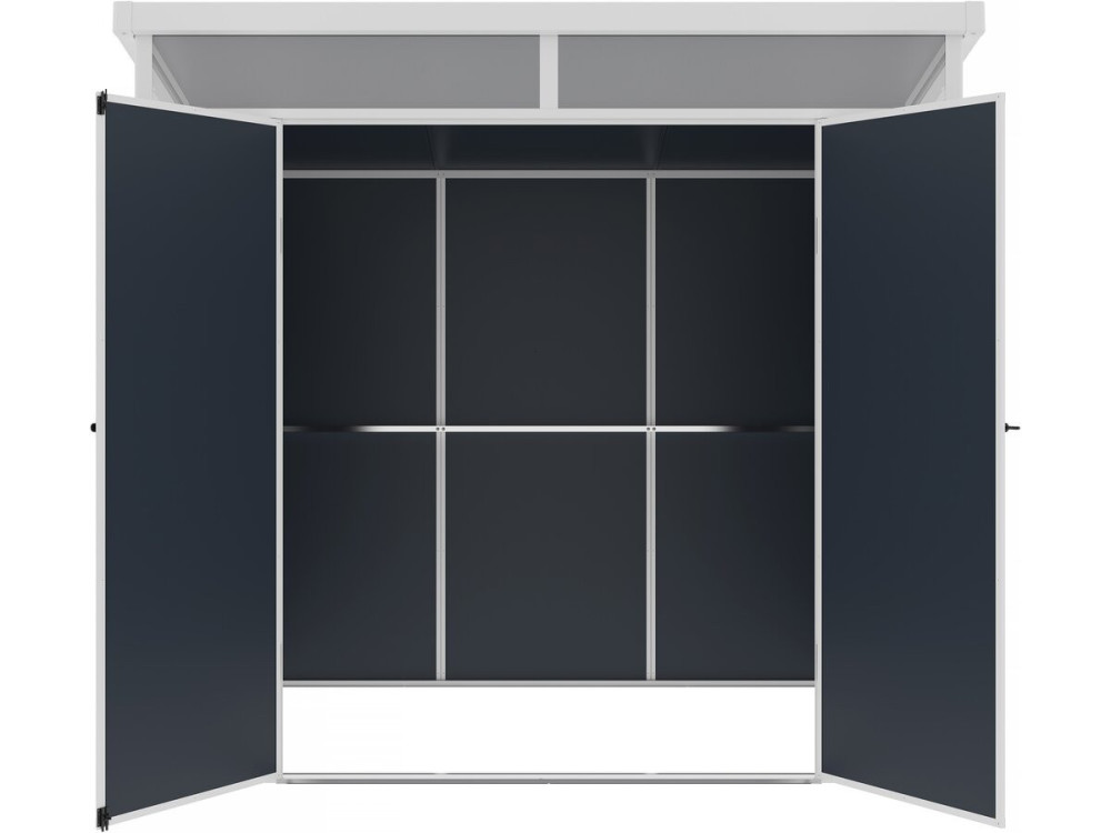 Capanno da giardino in resina “Detroit” - Grigio - 4,54 m² - 1,91 x 2,38 m