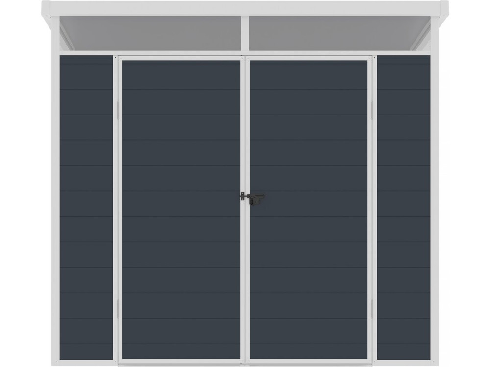 Capanno da giardino in resina “Detroit” - Grigio - 4,54 m² - 1,91 x 2,38 m