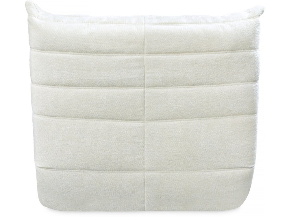 Set di 3 poltrone componibili in tessuto testurizzato "Velasca" - Bianco