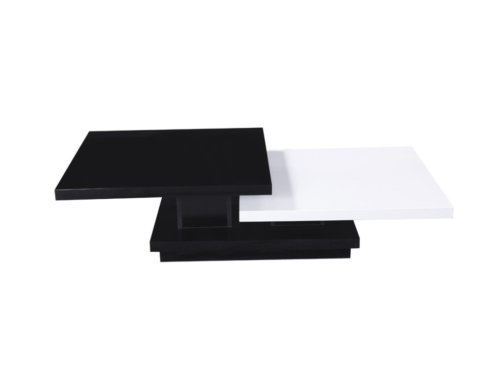 Tavolino "Zen" - 141,5 x 75 x 30 cm - Nero/Bianco