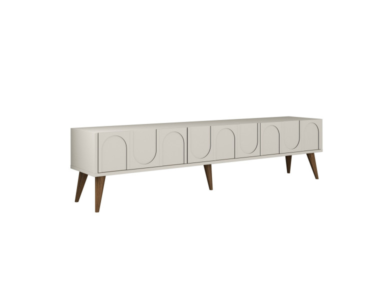 Mobile TV in legno "Lyon" - 180 x 35 x 44 cm - Crema/Noce