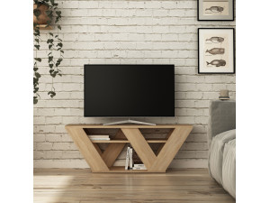 Porta TV in legno "Pipralla" - 110 x 30 x 40 cm - Rovere 2