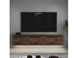 Porta TV in legno "Neon" 160 x 32 x 35 cm - Castagno 2