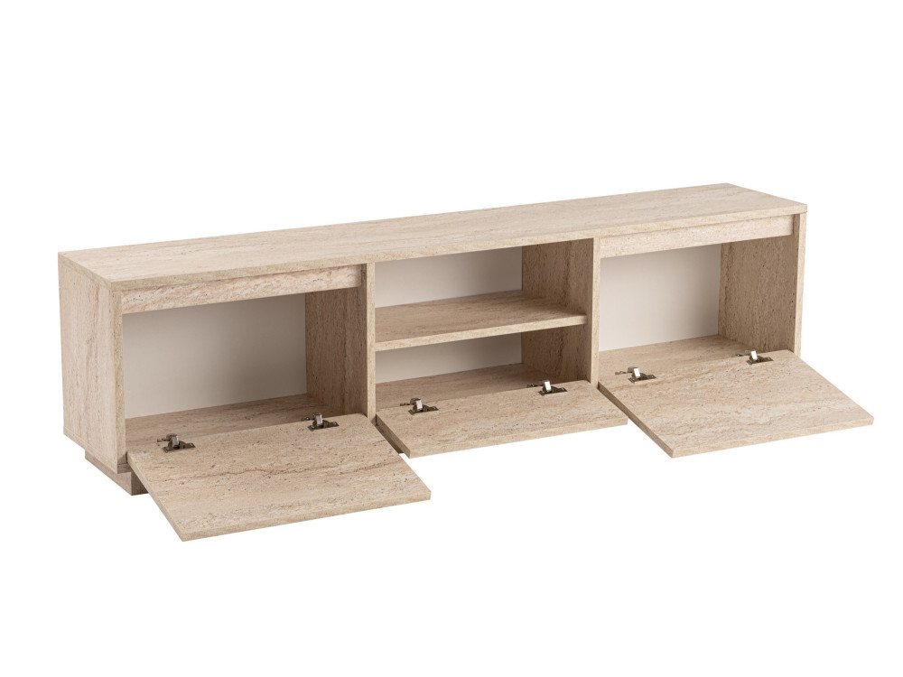 Porta TV in legno "Vanguard" - 160 x 29 x 42 cm - Travertino