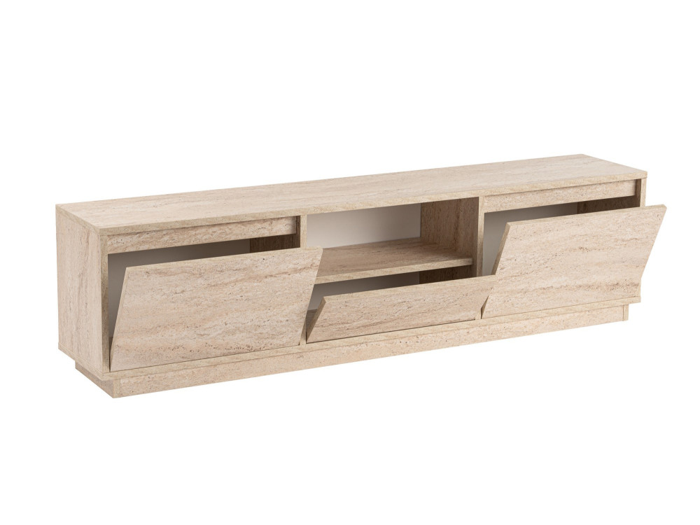 Porta TV in legno "Vanguard" - 160 x 29 x 42 cm - Travertino