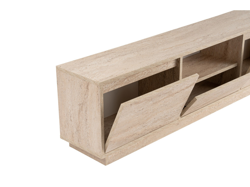 Porta TV in legno "Vanguard" - 160 x 29 x 42 cm - Travertino
