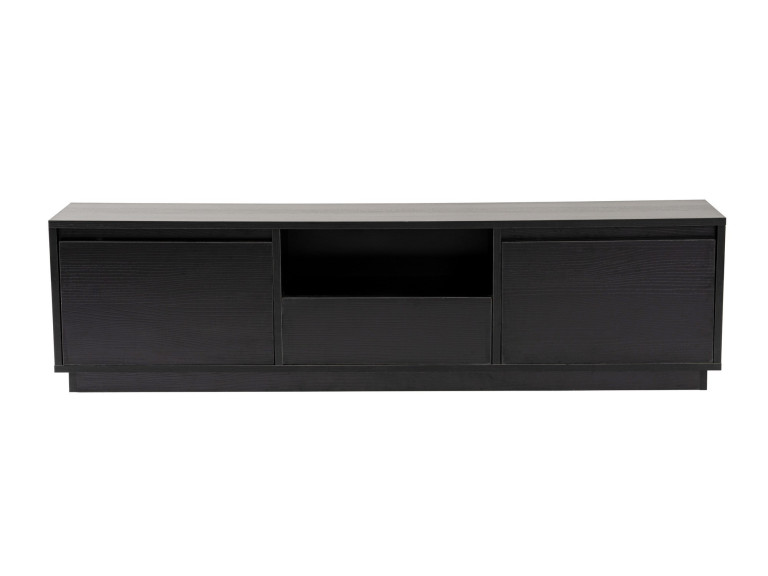 Porta TV in legno "Vanguard" 160 x 30 x 42 cm - Legno nero